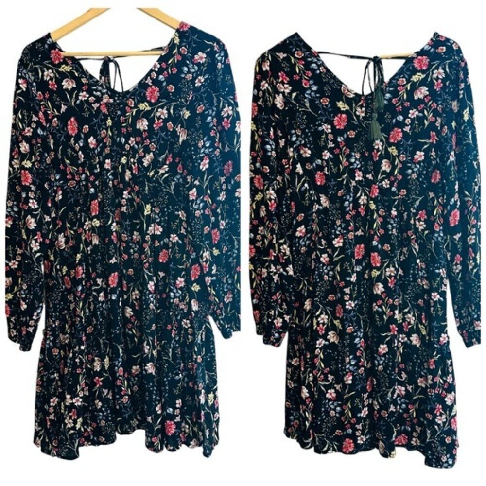 Gigio USA Floral Tassel Boho Dress Small Cottagecore Fairycore Festival Vibes